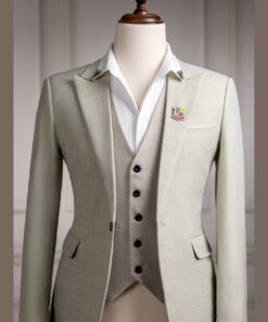 Vest xanh bơ cổ nhọn 1 nút