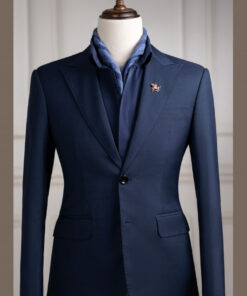 Vest xanh than xước cổ nhọn dập chỉ 2 nút