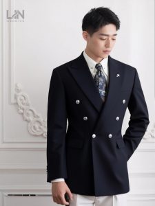 Vest xanh navy 6 cúc – Vẻ đẹp của sự chỉn chu và tinh tế
