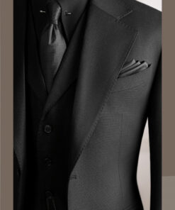 Vest đen John Wick cổ K đột chỉ 2 cúc
