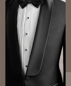 Vest đen mắt ưng cổ sam tuxedo 1 cúc