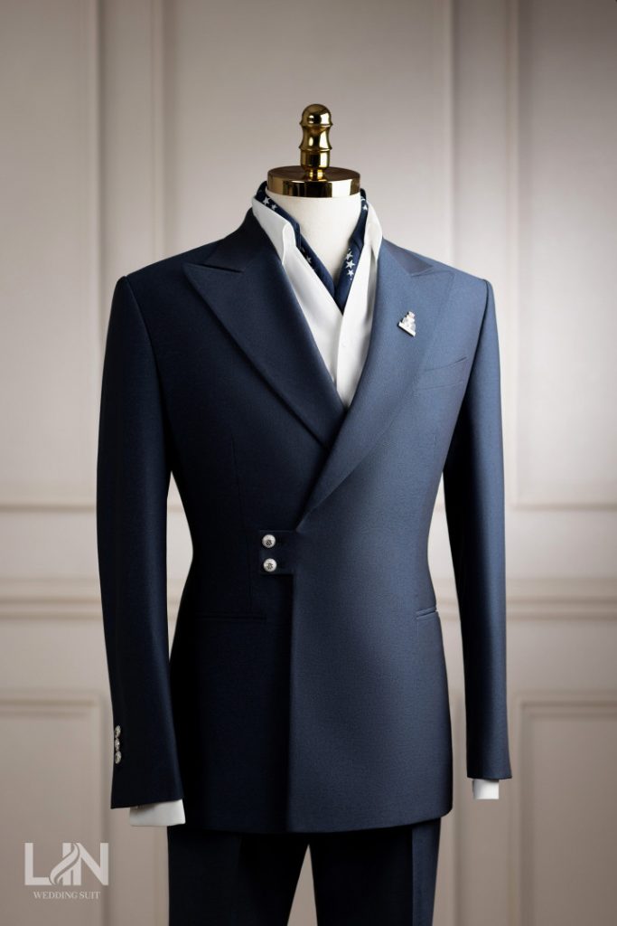 VEST XANH NAVY CÚC CÀI CHÉO – PHONG THÁI QUÝ ÔNG HIỆN ĐẠI