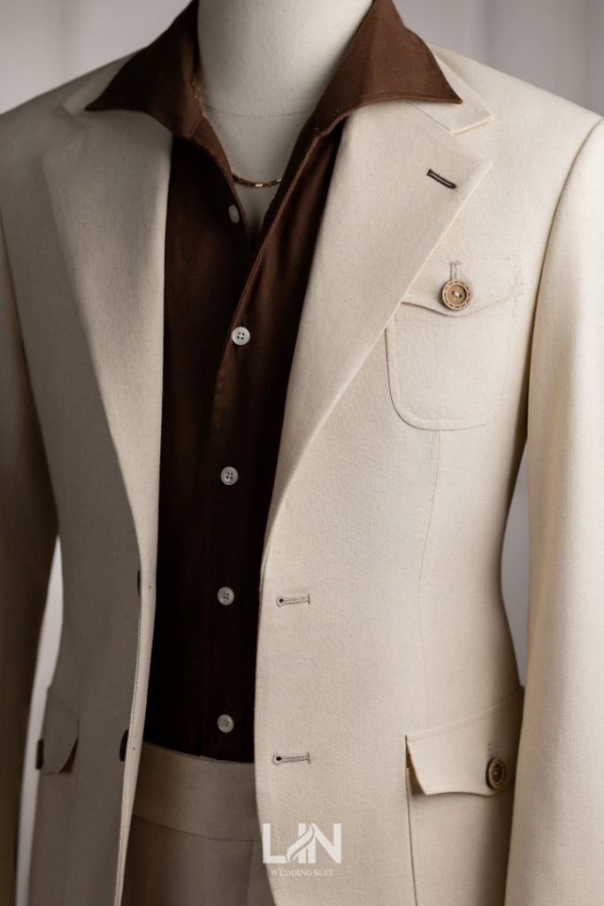 VEST KEM TÚI HỘP VẢI LINEN