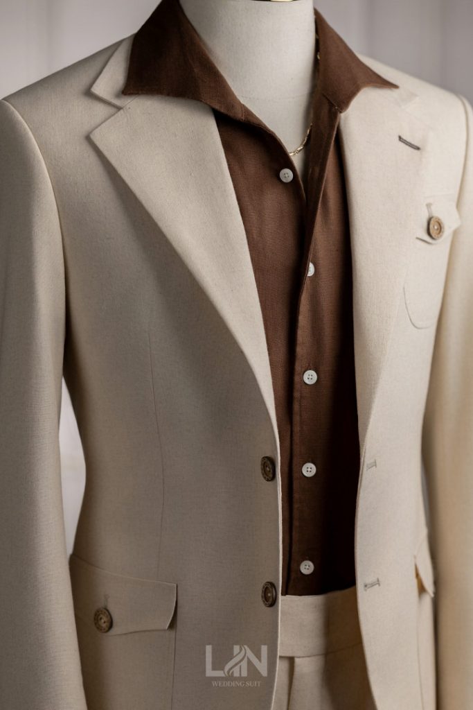 VEST KEM TÚI HỘP VẢI LINEN