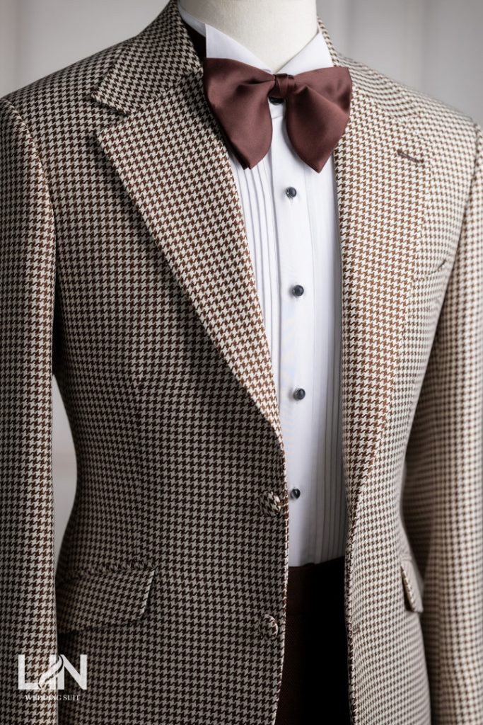 VEST NÂU KEM HỌA TIẾT ZICZAC VẢI TWILL | LIN WEDDING SUIT