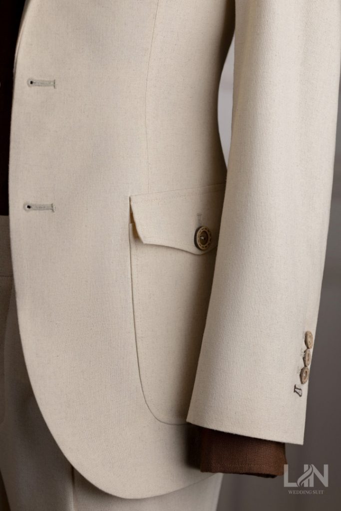 VEST KEM TÚI HỘP VẢI LINEN