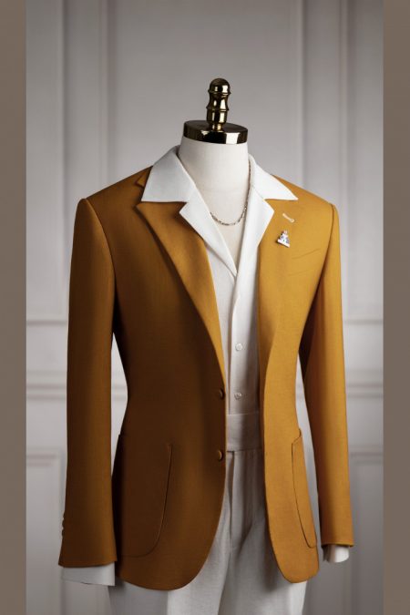 Vest cam cháy linen tưng cổ K 2 cúc