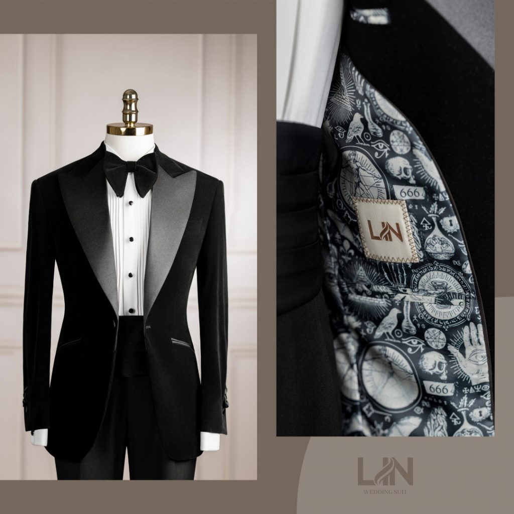 TUXEDO NHUNG ĐEN – VẺ ĐẸP LỊCH LÃM VƯỢT THỜI GIAN