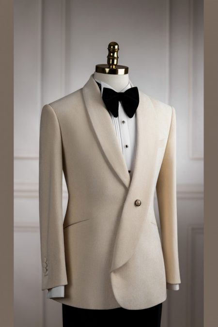 Vest kem nhung cổ sam dài 1 cúc