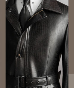 Black leather coat