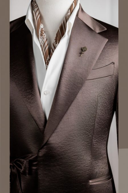 Vest nâu đồng cổ K thắt chéo