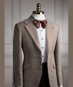 Vest houndstooth cổ K 2 cúc