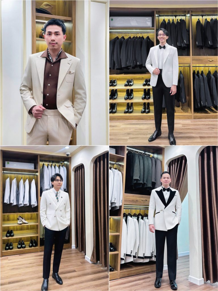 KHOẢNH KHẮC CÁC CHÀNG RỂ HÀI LÒNG KHI FITTING VEST TẠI LIN WEDDING SUIT