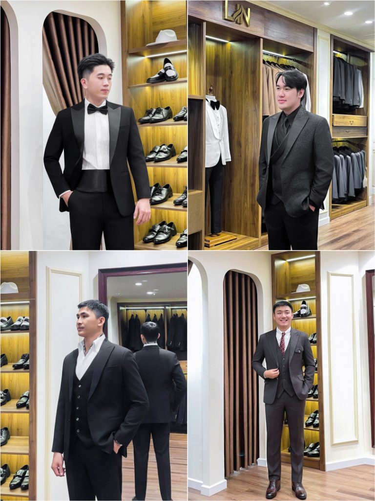 KHOẢNH KHẮC CÁC CHÀNG RỂ HÀI LÒNG KHI FITTING VEST TẠI LIN WEDDING SUIT