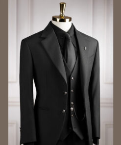 Vest xám chì cổ K 2 cúc_A