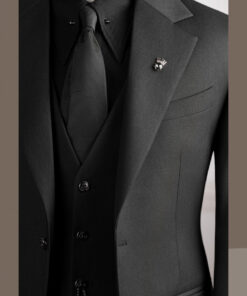 Vest xám chì cổ K 2 cúc_A