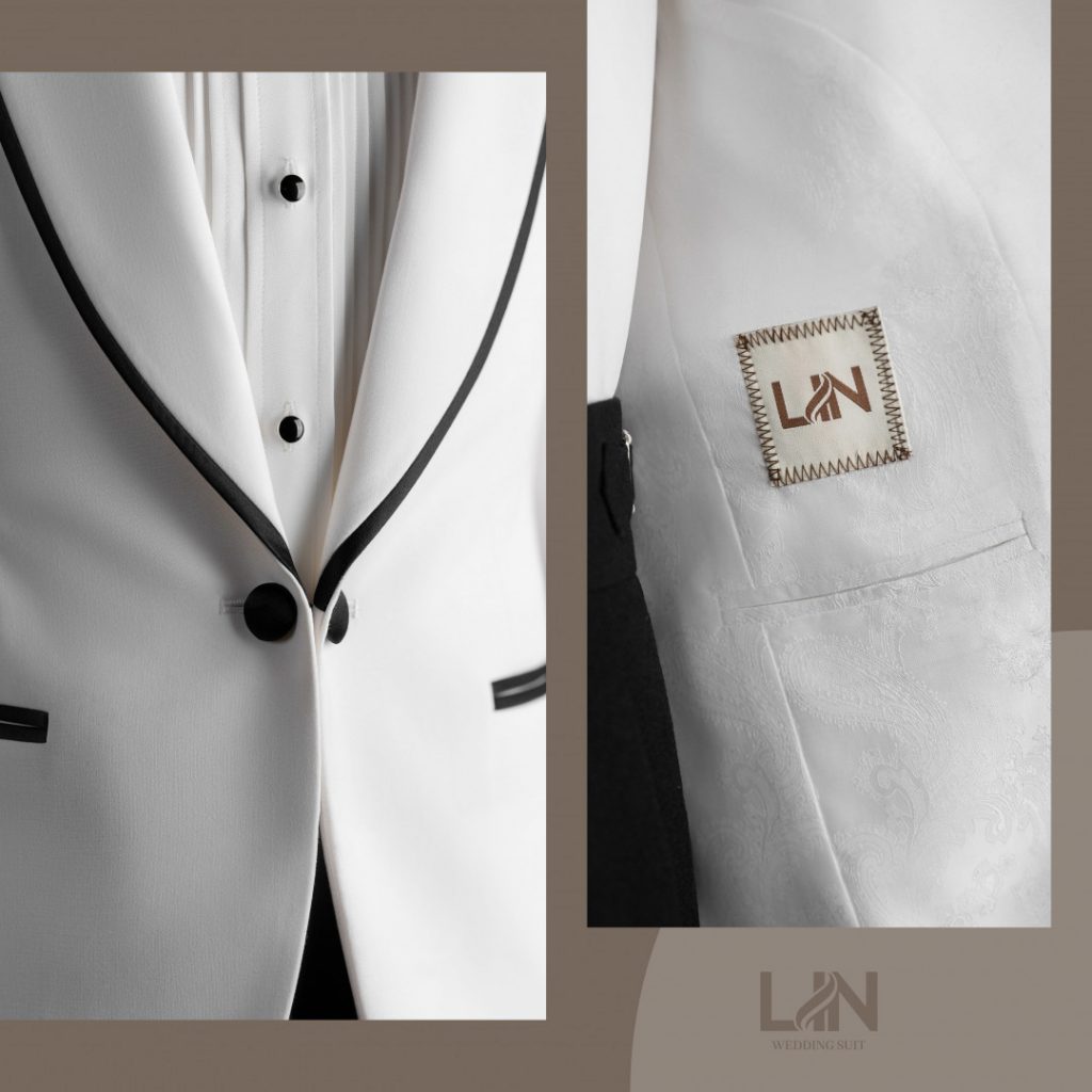 TUXEDO TRẮNG CỔ SAM VIỀN ĐEN – BIỂU TƯỢNG CỦA SỰ THANH LỊCH