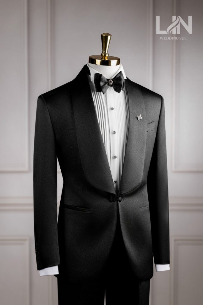 TUXEDO ĐEN PHI LỤA KIM SA – ĐẲNG CẤP CỦA CHÚ RỂ THỜI THƯỢNG