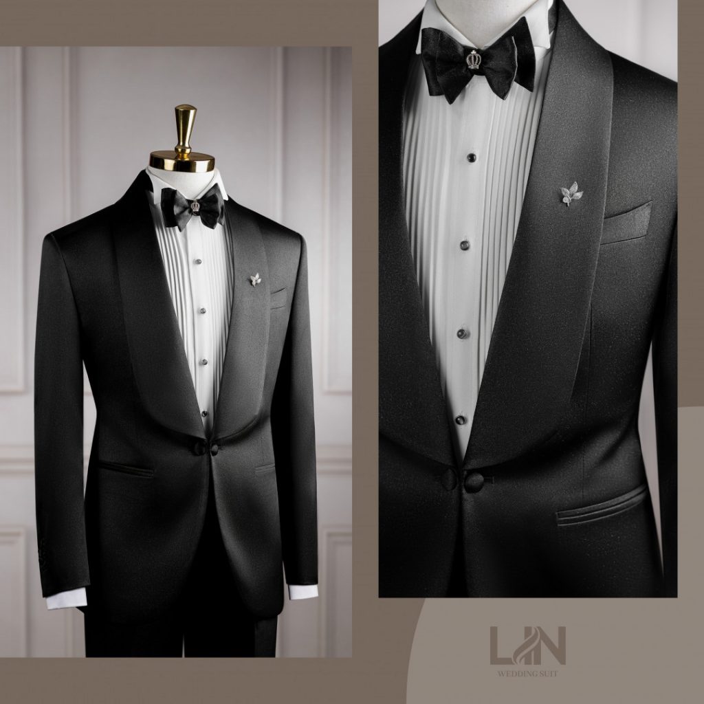 TUXEDO ĐEN PHI LỤA KIM SA – ĐẲNG CẤP CỦA CHÚ RỂ THỜI THƯỢNG