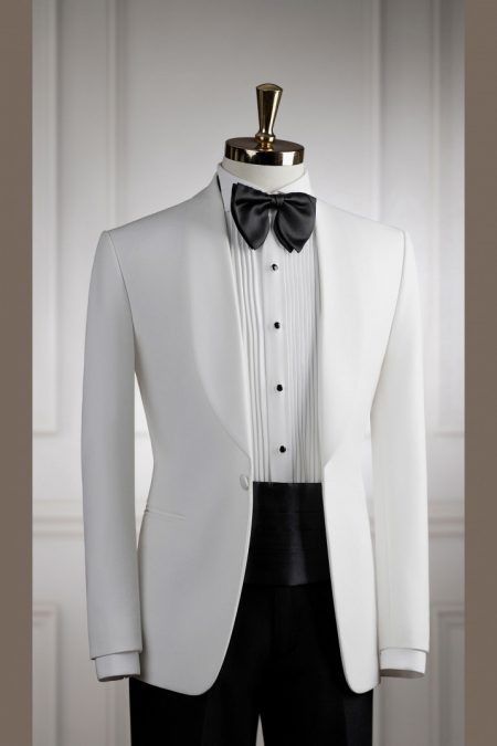 Vest trắng cổ sam 1 cúc