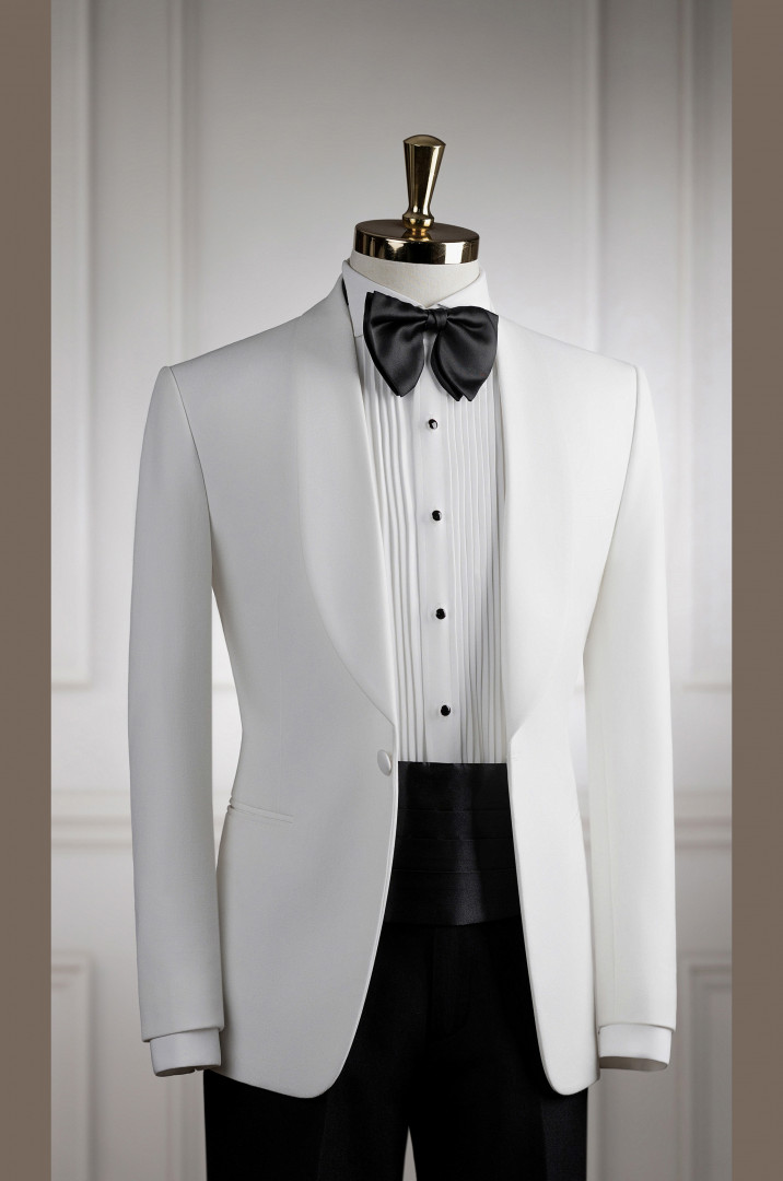 Vest trắng cổ sam 1 cúc