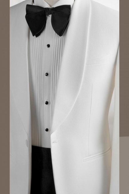 Vest trắng cổ sam 1 cúc