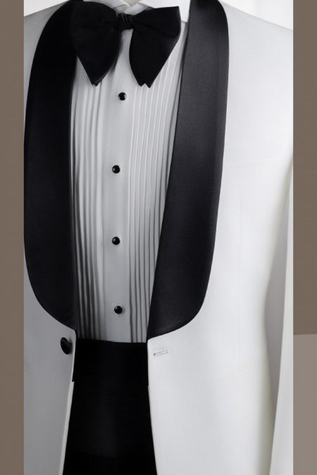 Vest trắng cổ sam đen phi mờ 1 cúc