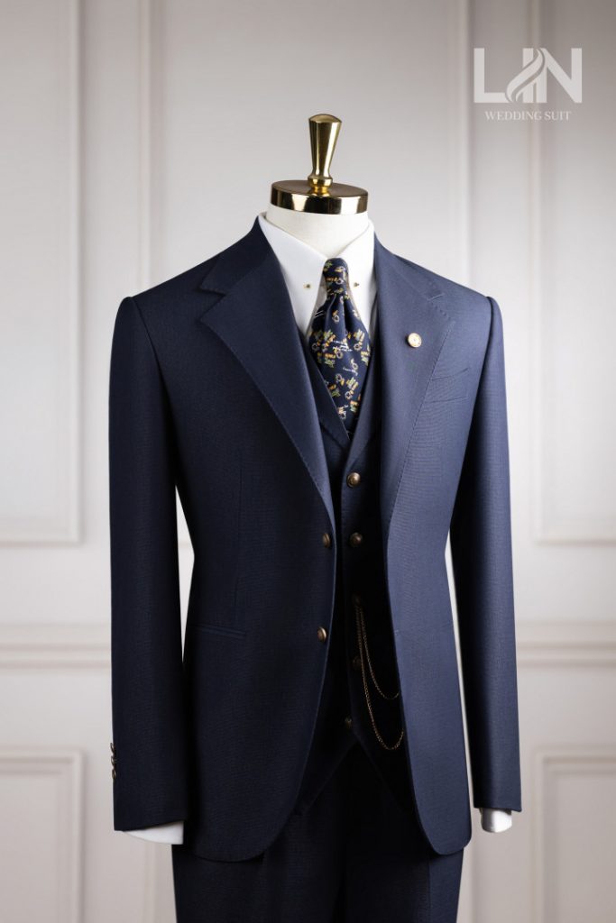 SUIT 3 MẢNH XANH NAVY CASHMERE