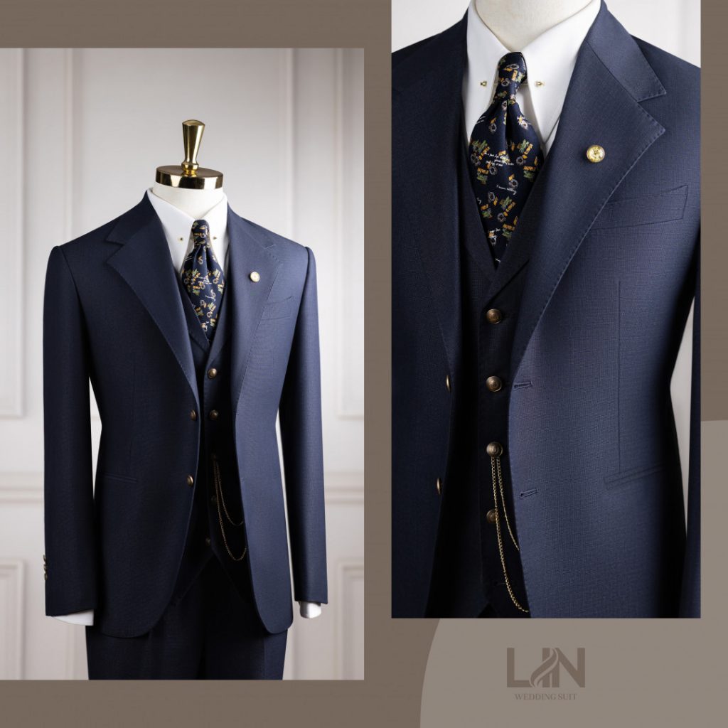 SUIT 3 MẢNH XANH NAVY CASHMERE