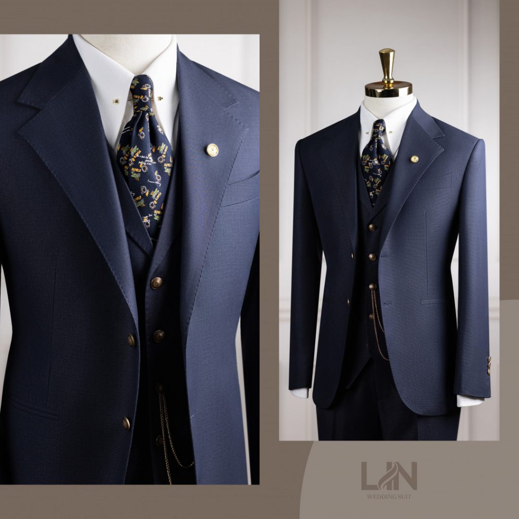 SUIT 3 MẢNH XANH NAVY CASHMERE