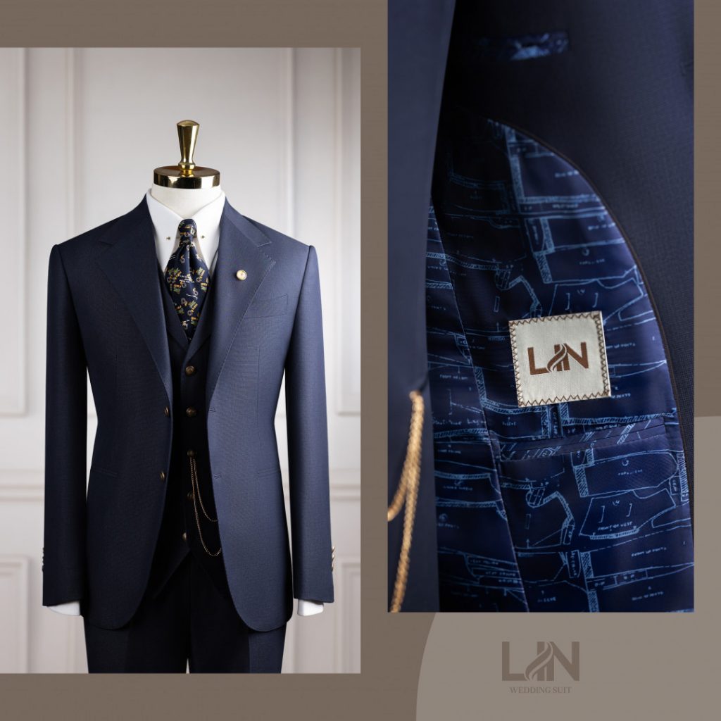 SUIT 3 MẢNH XANH NAVY CASHMERE