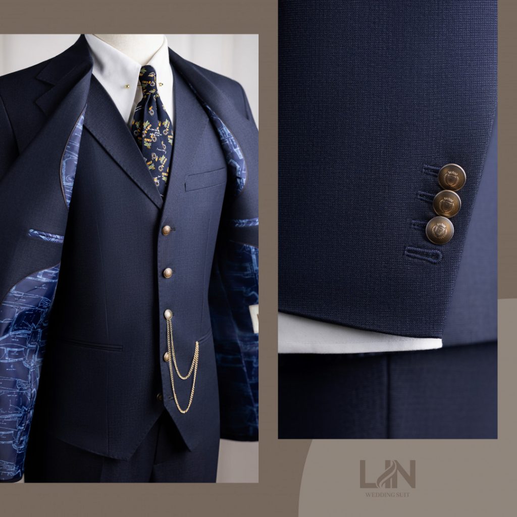 SUIT 3 MẢNH XANH NAVY CASHMERE