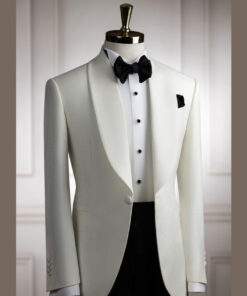 VE.346 Tuxedo kem gấm cổ sam 1 cúc