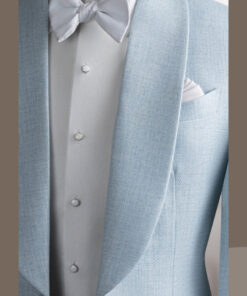 VE.344 Tuxedo xanh mây cổ sam 1 cúc