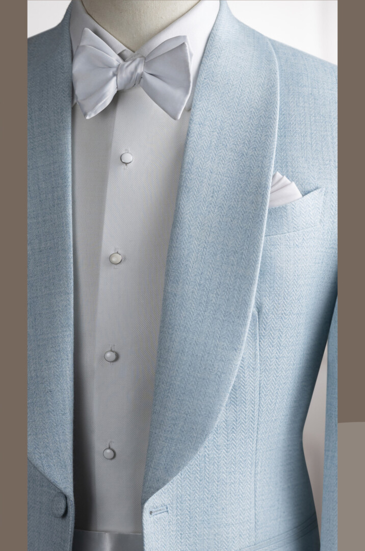 VE.344 Tuxedo Blue Baby cổ sam 1 cúc VE.344 Tuxedo Blue Baby cổ sam 1 cúc