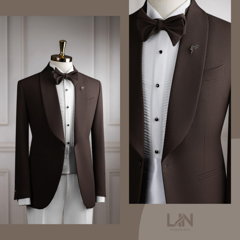 TUXEDO CHOCOLATE CỔ SAM – SẮC NÂU TRẦM, PHONG THÁI LỊCH LÃM