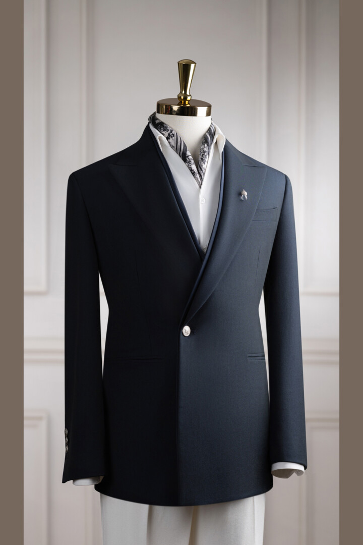 VE.350 Vest Layer Xanh đen cài chéo 1 cúc
